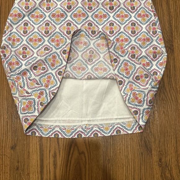 Boden Skirt Womens 14 Petite Knee Length Floral Geometric Lined Cotton Pockets - Picture 7 of 10
